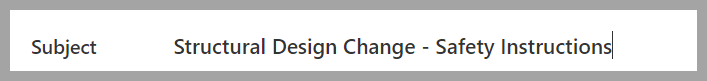 Email Subject