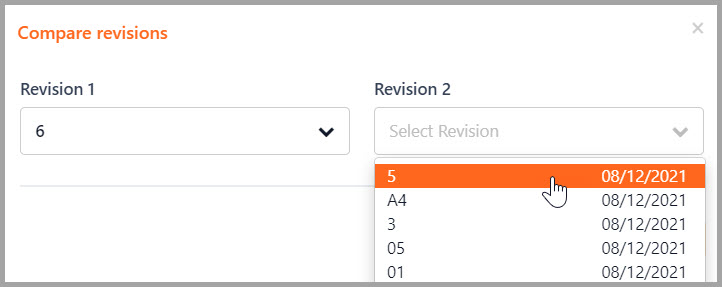 compare revisions