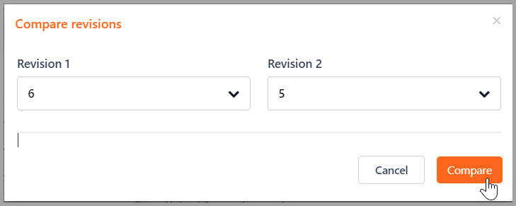 compare revisions