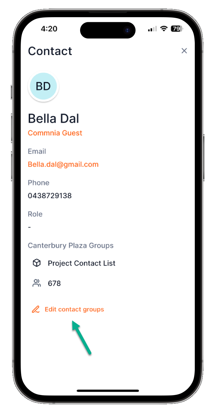 contact details