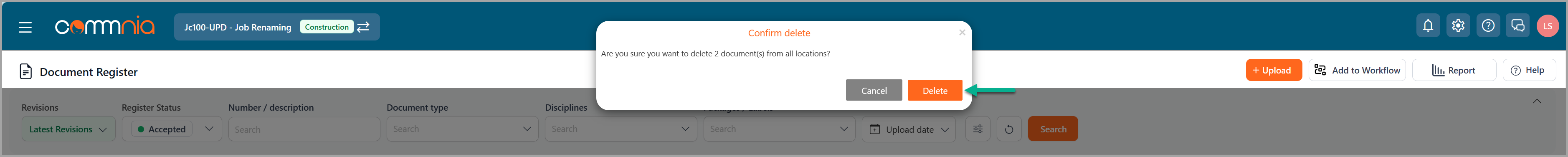 delete confirmation