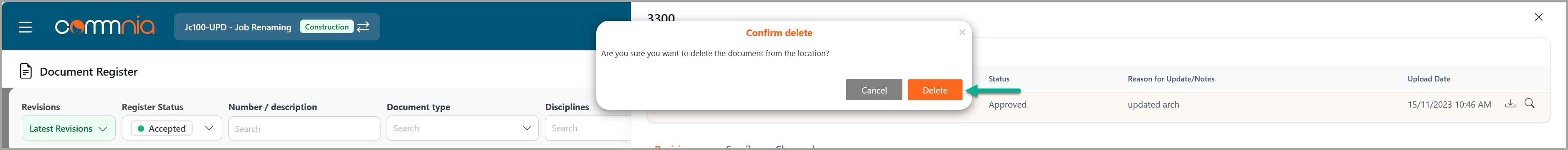 delete confirmation