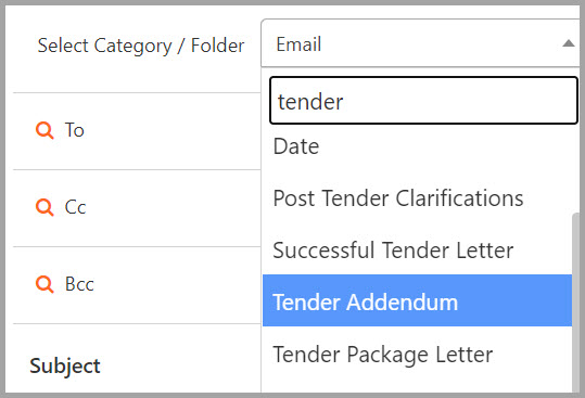 Select Tender Addendum