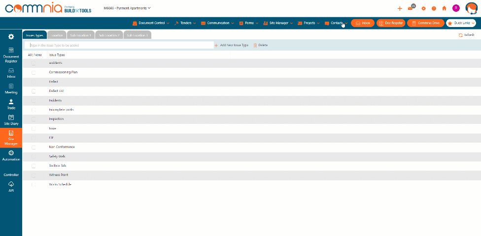 Add New Issue Type